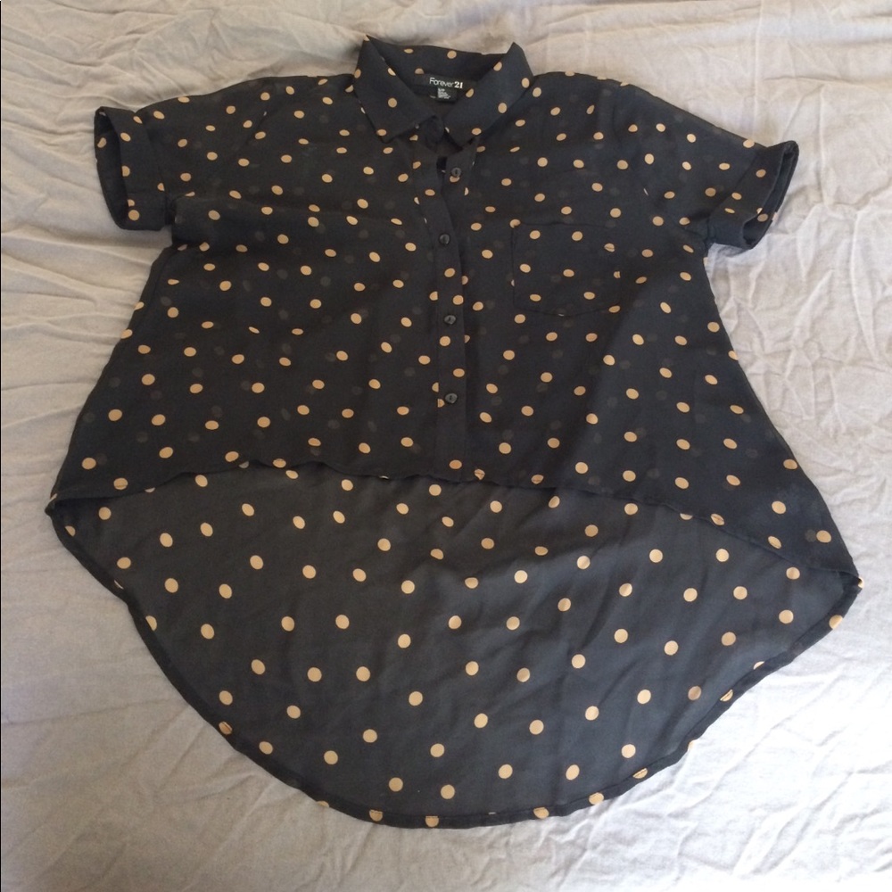 Hi-low blouse